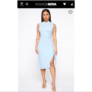 Fashionnova Mock Neck Midi Dress